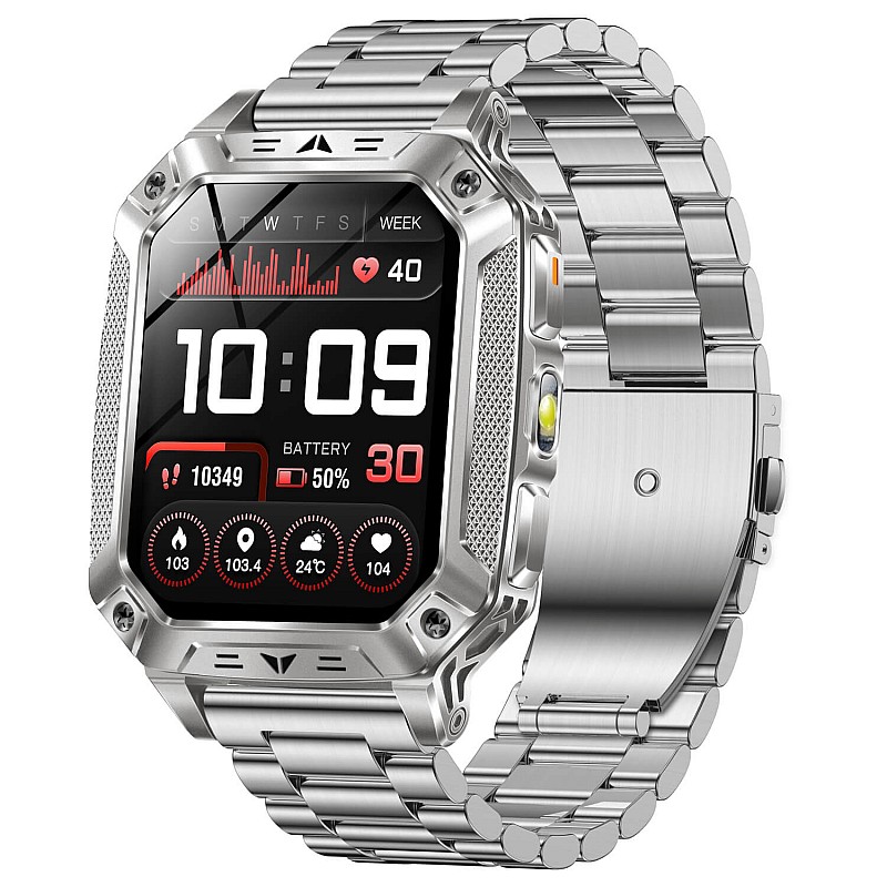 Smartwatch Microwear AK86 - Silver Steel